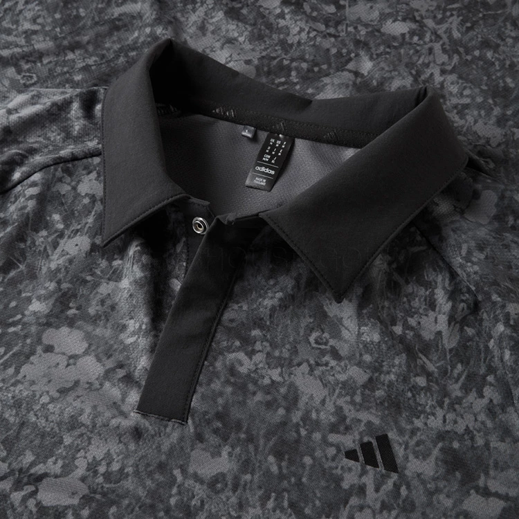 Adidas Mesh Print Golf Polo Shirt - Image 2