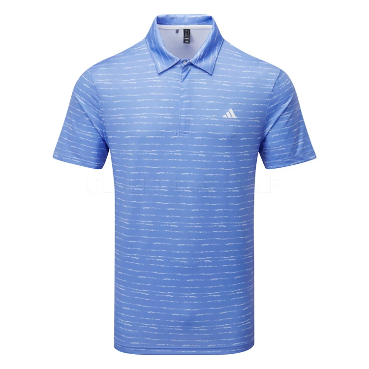 Adidas Stripe Zipper Golf Polo Shirt