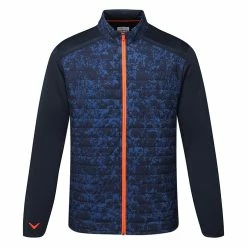 Callaway Abstract Camo Print Mixed Media Golf Wind Jacket