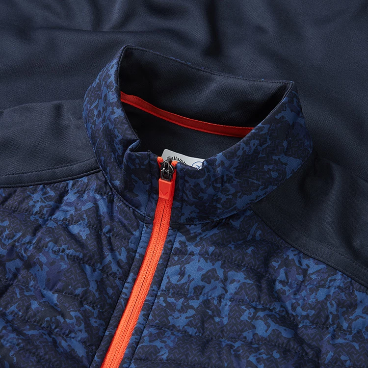 Callaway Abstract Camo Print Mixed Media Golf Wind Jacket - Image 2