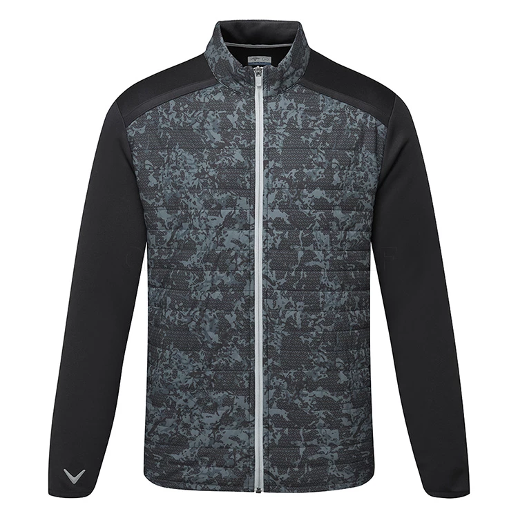 Callaway Abstract Camo Print Mixed Media Golf Wind Jacket
