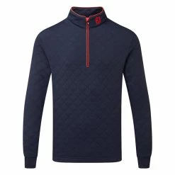 FootJoy Diamond Jacquard Chill-Out 1/4 Zip Golf Pullover