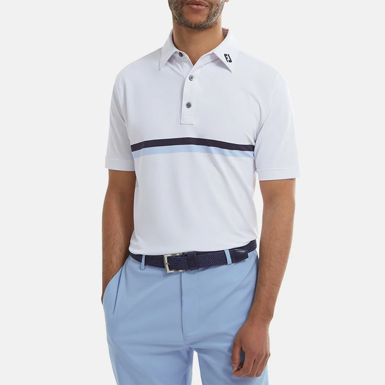 FootJoy Double Chest Band Pique Golf Polo Shirt - Image 4