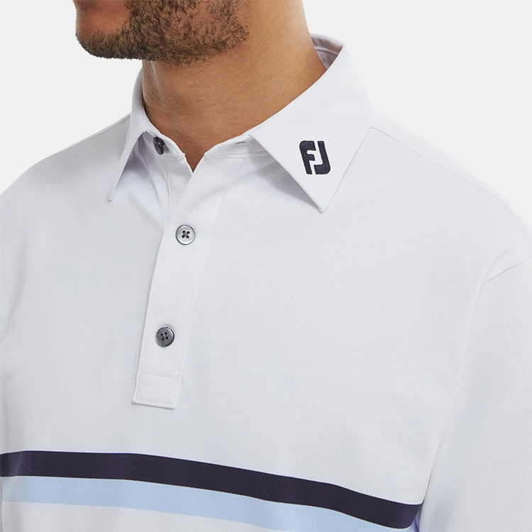 FootJoy Double Chest Band Pique Golf Polo Shirt - Image 5