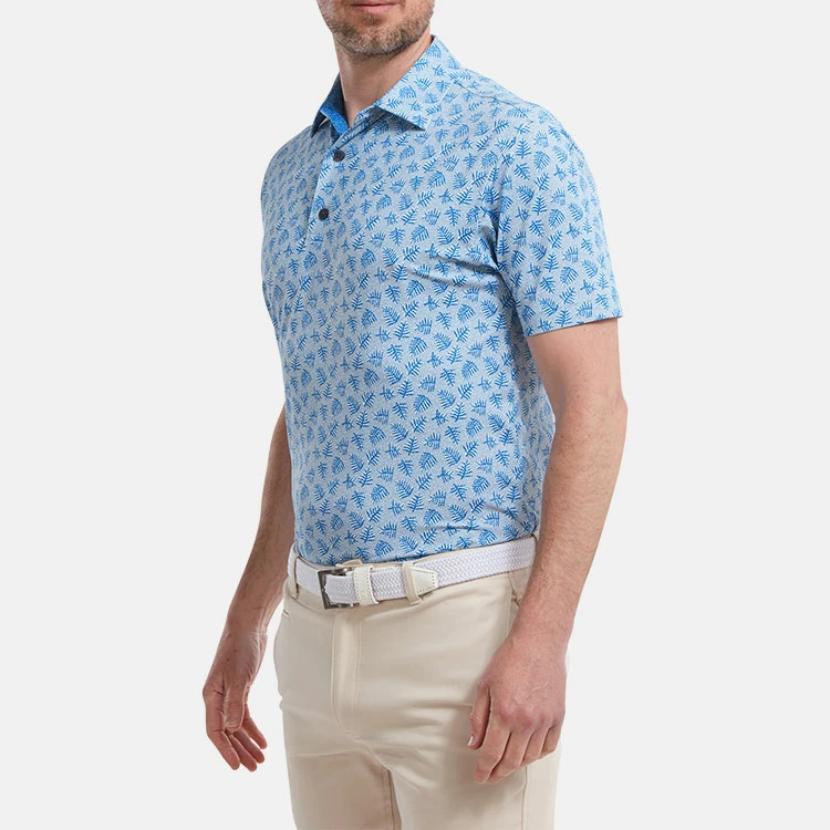 FootJoy Shadow Palm Print Pique Golf Polo Shirt - Image 4