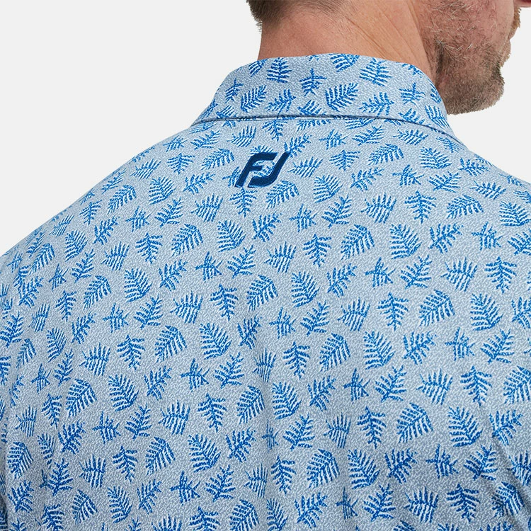 FootJoy Shadow Palm Print Pique Golf Polo Shirt - Image 5