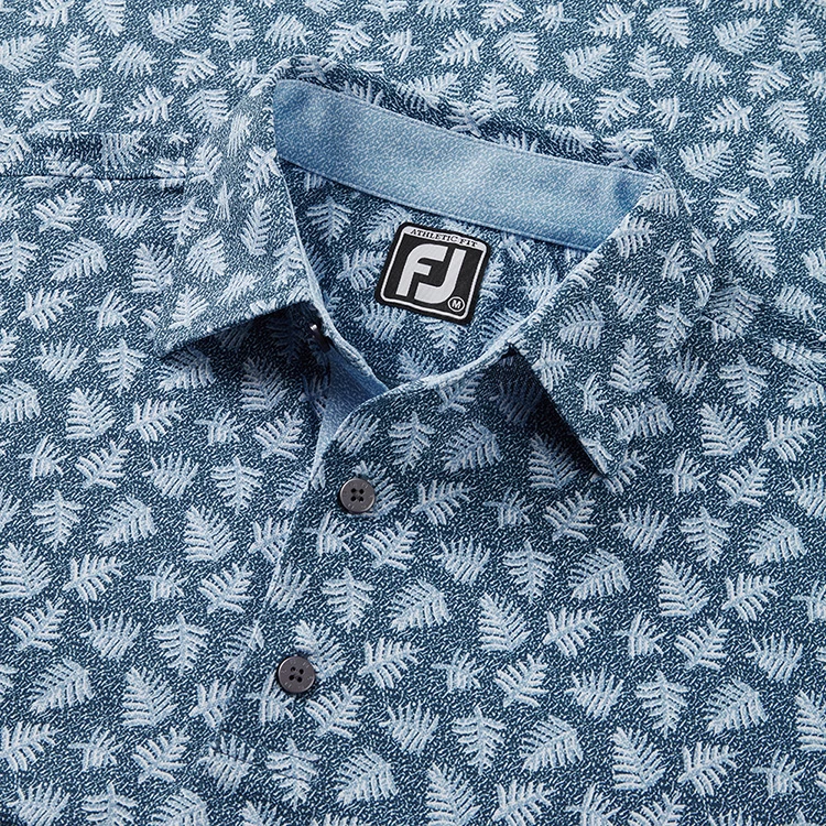 FootJoy Shadow Palm Print Pique Golf Polo Shirt - Image 2