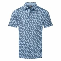 FootJoy Shadow Palm Print Pique Golf Polo Shirt