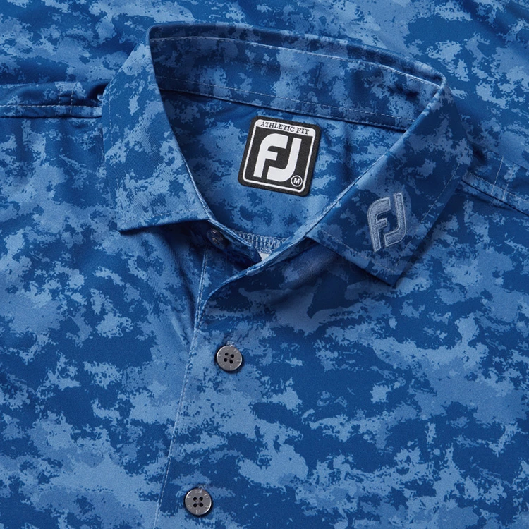 FootJoy Cloud Camo Lisle Golf Polo Shirt - Image 2