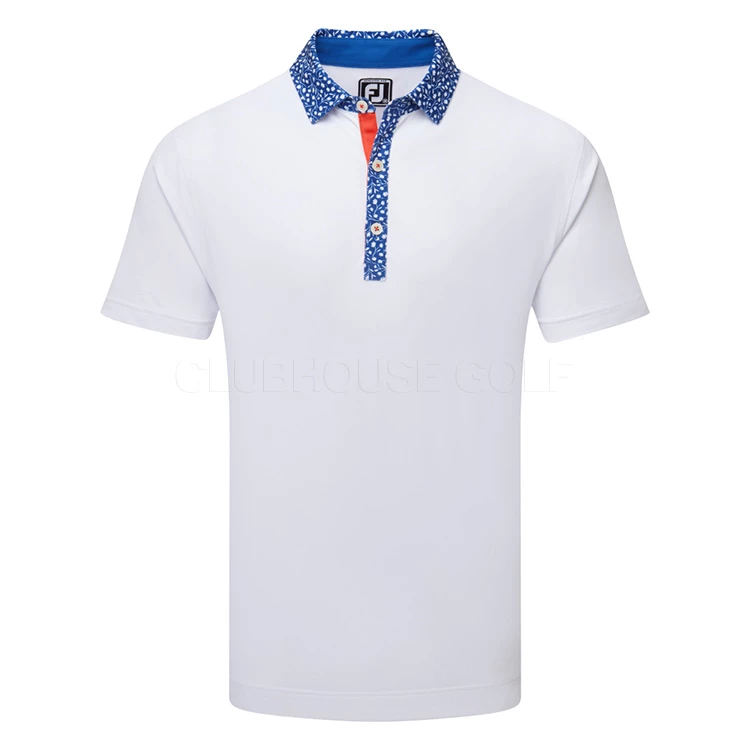 FootJoy Tossed Tulip Trim Pique Golf Polo Shirt