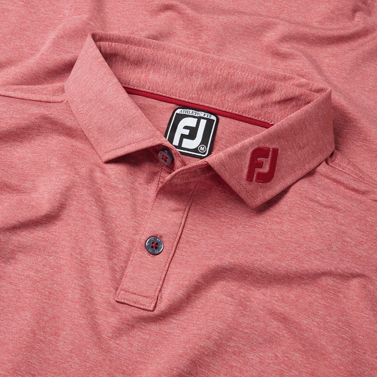 FootJoy Heather Self Collar Lisle Golf Polo Shirt - Image 2