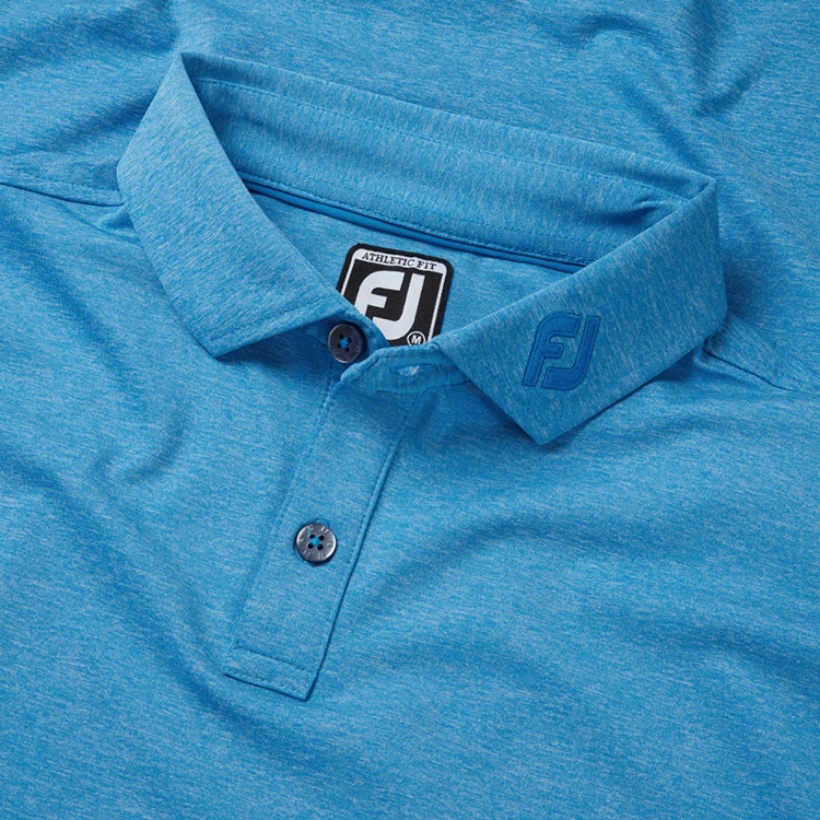 FootJoy Heather Self Collar Lisle Golf Polo Shirt - Image 2