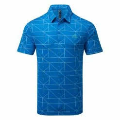 Adidas Jacquard Lines Primegreen Golf Polo Shirt